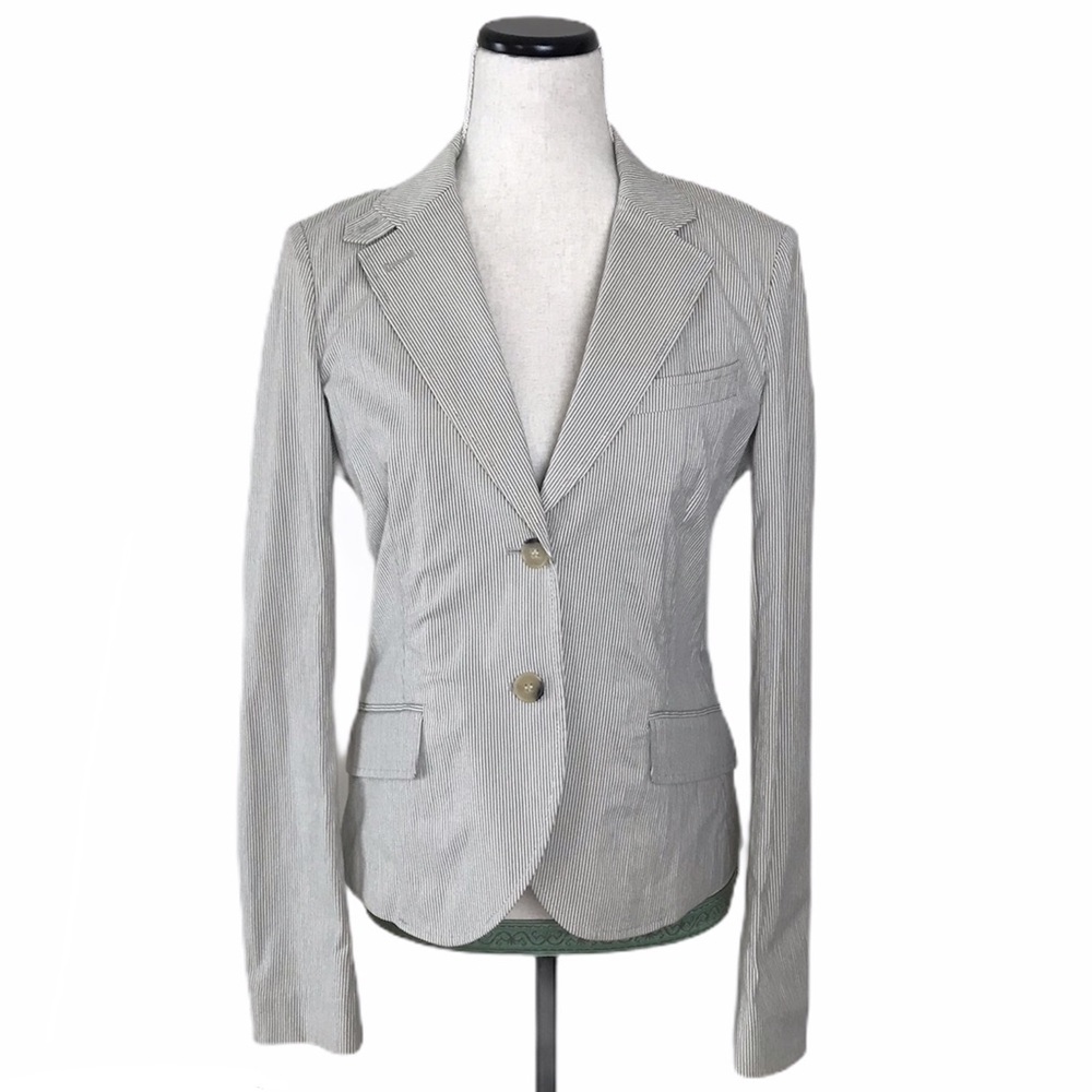 Theory Pinstripe button structured Blazer